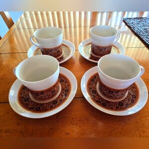 Vintage Noritake Fine Japanese China "Dominica" Pattern( #6925)  4 tea cup Set